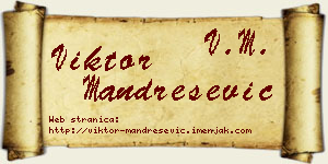 Viktor Mandrešević vizit kartica